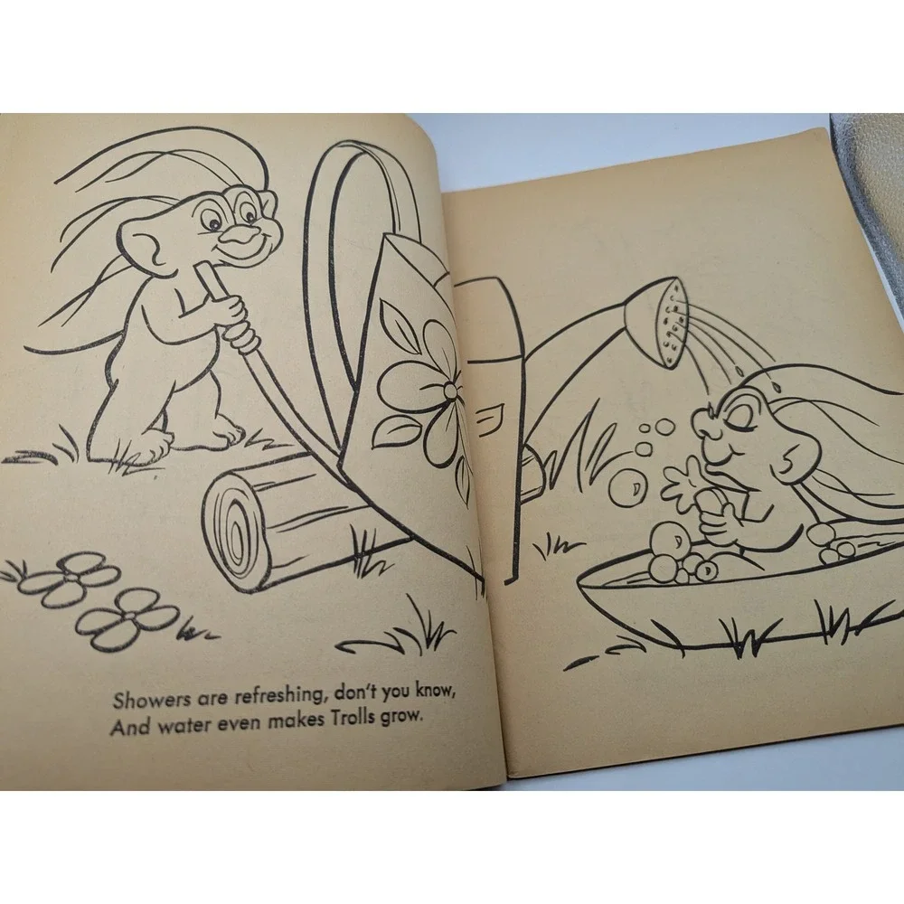 The Trolls Coloring‎ Book Treasure Books 1965 Vtg Childrens Activity Collectible